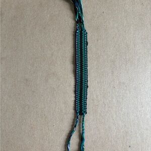 Handcrafted Woven Bracelet - Blue and Green